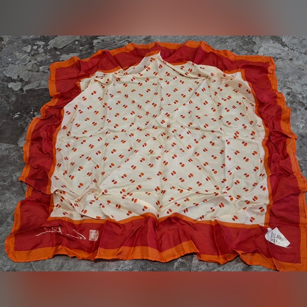 anne klein silk scarf square.